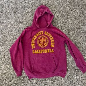 USC vintage hoodie in maroon